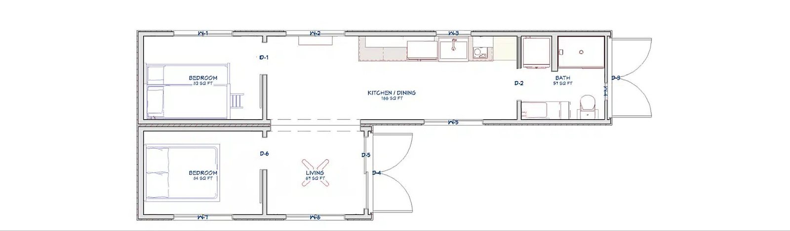 40ft + 20ft Container Home – The Fulton, 2 Bedrooms – Luxury 2 Bedroom Shipping Container Home | 40ft + 20ft Modern Container House | The Fulton — 20ft — new in new condition (14)