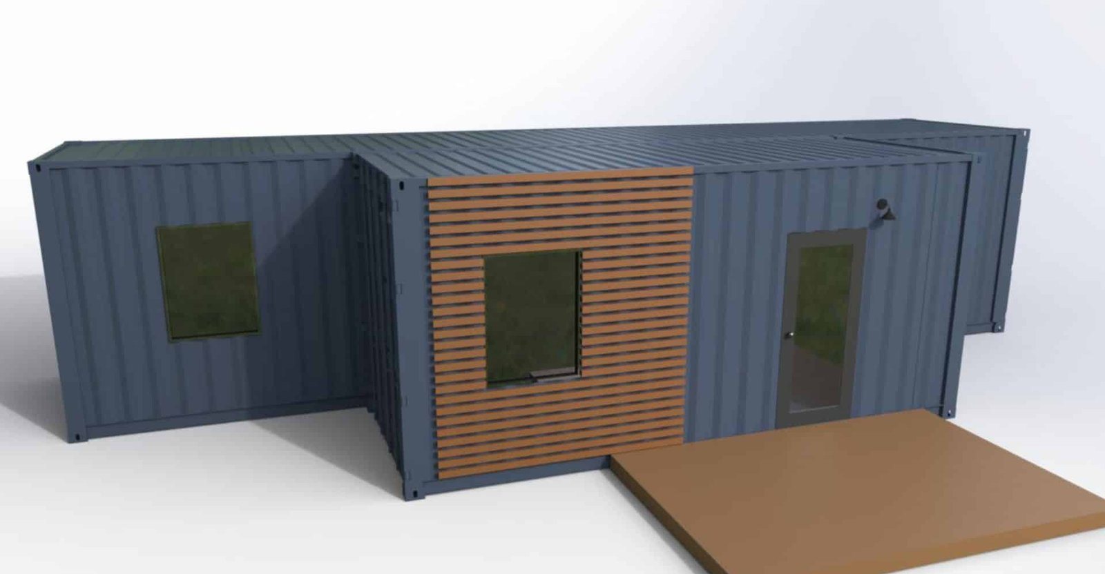 40ft + 20ft Container Home – The Luke, 1 Bed – The Luke | 1 Bedroom Shipping Container Home | 40FT + 20FT Luxury Container House — 20ft — new in new condition (10)