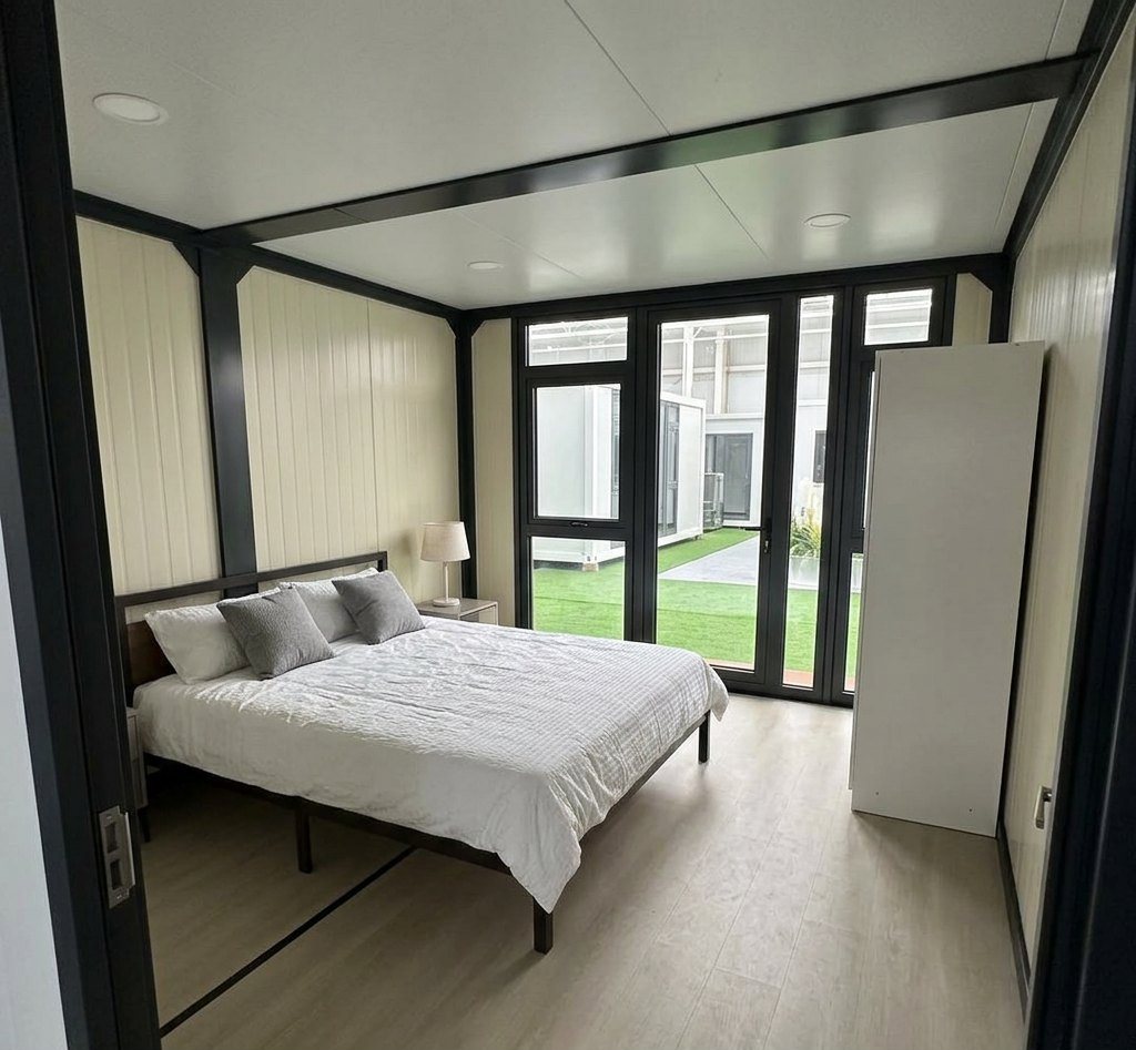 4-Bedroom Two-Story Container Home – Balcony, 2 Baths – 4 Bedroom 2 Story Luxury Modular Container Home Villa – Fully Furnished Prefabricated Portable House with Balcony — 20ft — new in new condition (7)