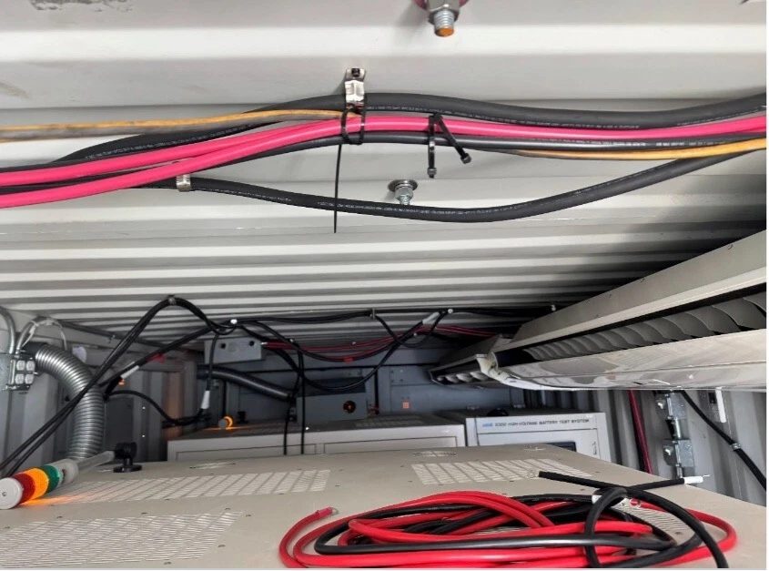 20ft Used Refrigerated Container – Modified Equipment Storage – electrical equipment and exposed wiring inside container utility compartment