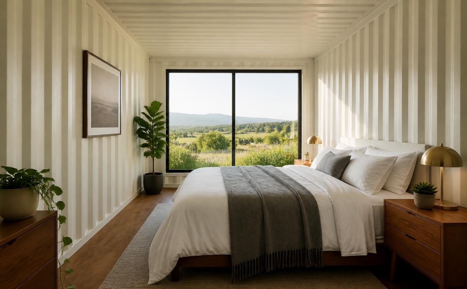 Three-Module Container Home – Trinity, 2 Bedrooms – Trinity 100ft U-Shape Modular Container Home — 2 Bedroom, 2 Bathroom, Central Deck (Two 40ft + One 20ft) — 100ft — new in new condition (6)