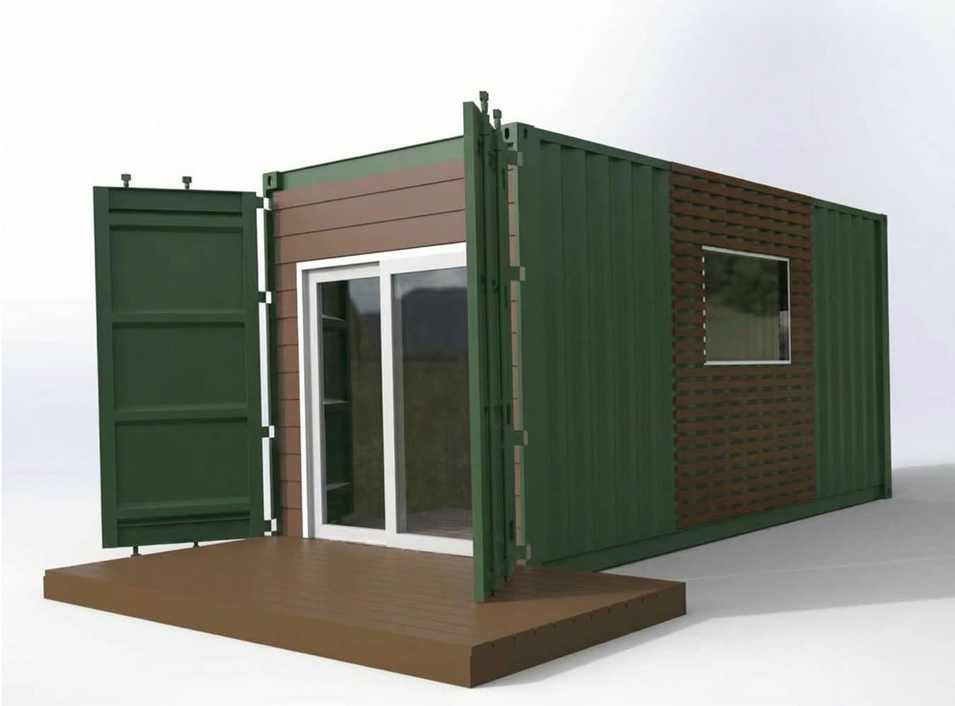 20ft Jack Container Cabin – Open Layout, Kitchenette & Bath – 20FT Jack Hunting Container Cabin | Off-Grid Container Home with Kitchen & Rooftop Deck — 20ft — new in new condition (2)
