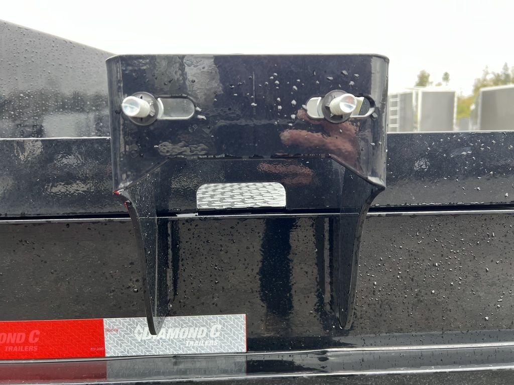 2024 Diamond C 24 ft Deckover – Blackwood Deck – Close up view of a mounting bracket on the side of the frame
