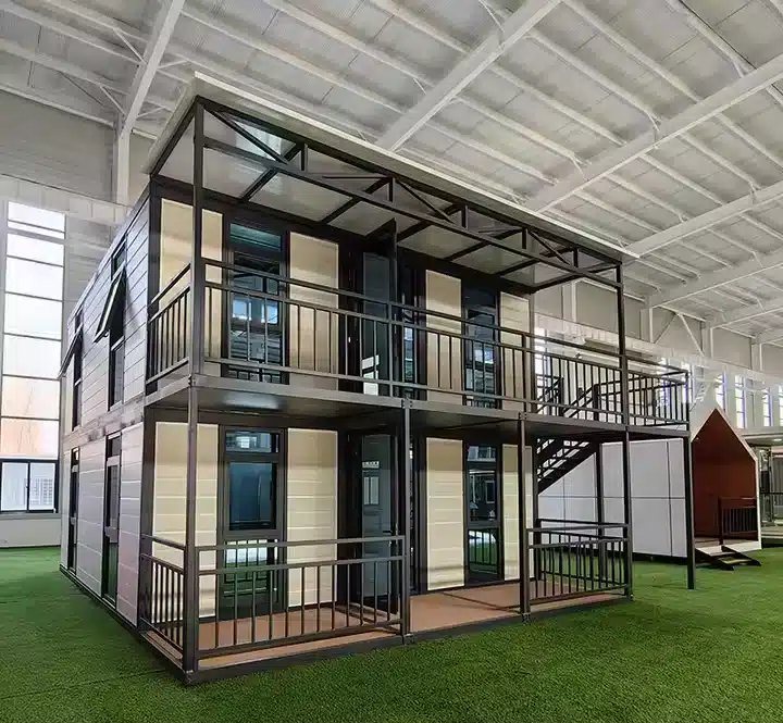 4-Bedroom Two-Story Container Home – Balcony, 2 Baths – 4 Bedroom 2 Story Luxury Modular Container Home Villa – Fully Furnished Prefabricated Portable House with Balcony — 20ft — new in new condition
