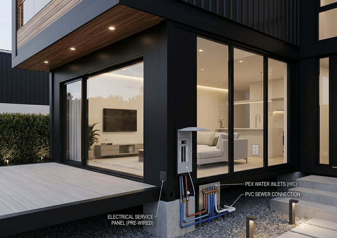 Four-Module Container Home – 3 Bedrooms, 2 Stories – Luxury 3 Bedroom Prefabricated Modular Container Home Villa for Sale — 4 x 40ft High Cube modules — new in new condition (14)