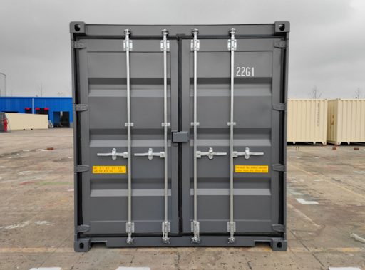 20ft High Cube Shipping Container – Double-End Doors – straight-on exterior view of closed double cargo doors