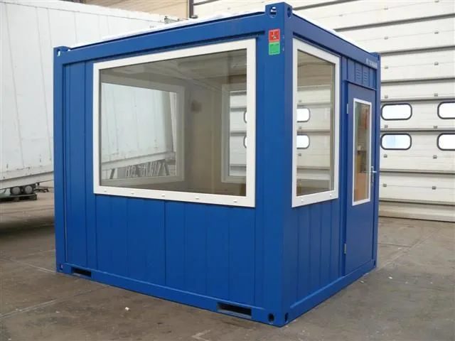 10ft Steel Observation Unit – Four Fixed-Glazed Windows – three-quarter exterior view of observation unit with large windows