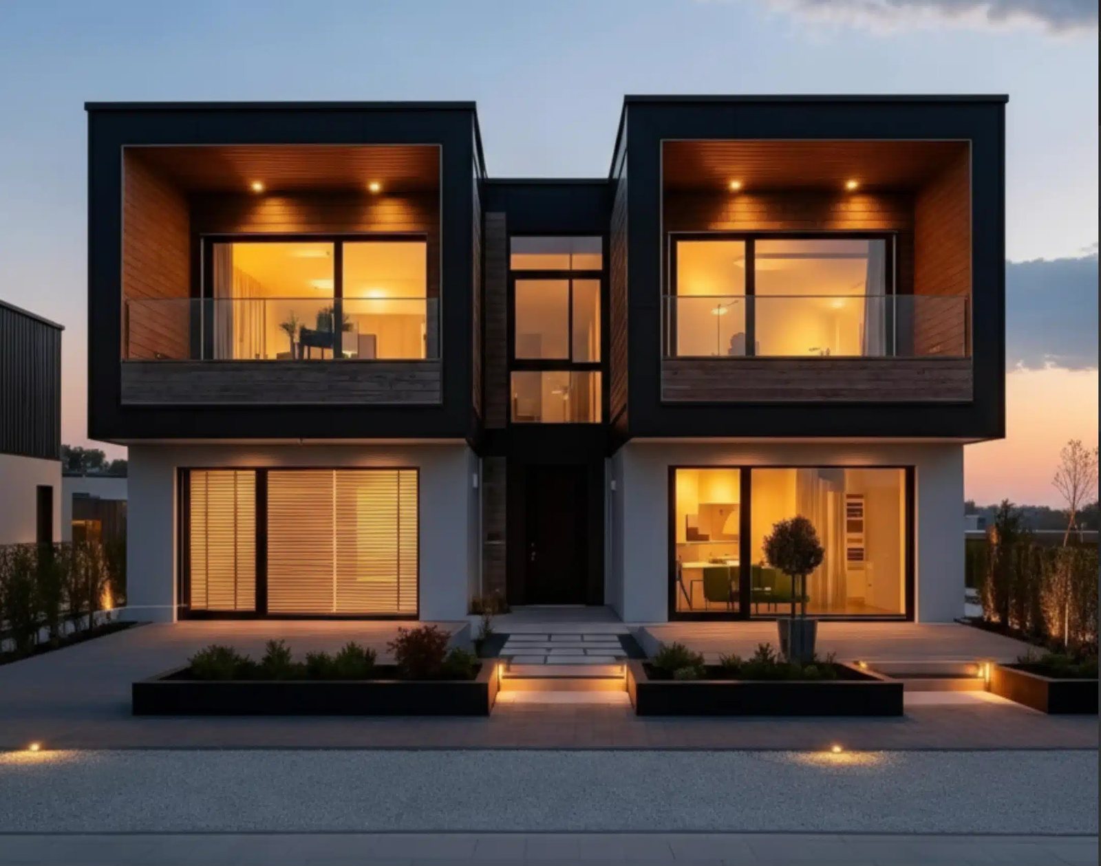 Four-Module Container Home – 3 Bedrooms, 2 Stories – Luxury 3 Bedroom Prefabricated Modular Container Home Villa for Sale — 4 x 40ft High Cube modules — new in new condition