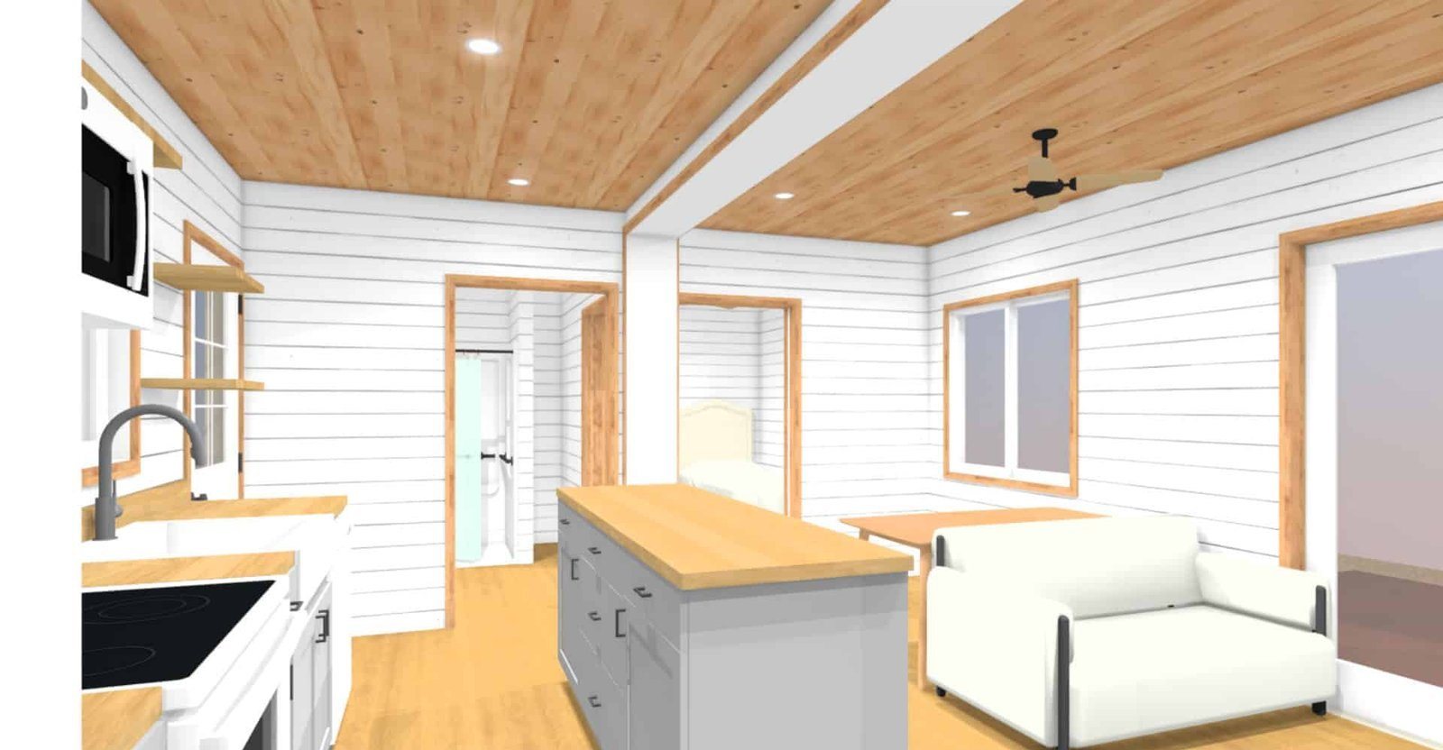 3-Module Container Home – The Huntington, 2 Bedrooms – The Huntington – Luxury Two Bedroom Shipping Container Home | Two 40ft + One 20ft Container Home — 20ft — new in new condition (6)