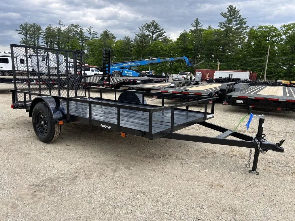 2024 Carry-On 12 ft Utility Trailer – Rear Ramp Gate – Front three-quarter view from the right side showing the full trailer profile