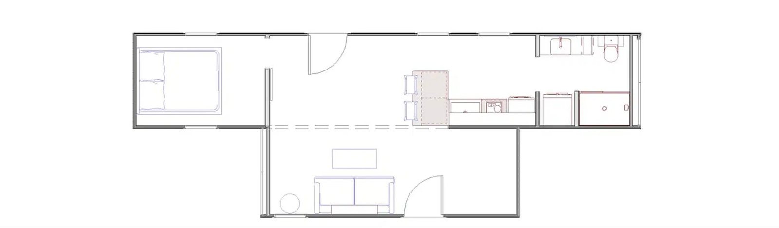 40ft + 20ft Container Home – The Luke, 1 Bed – The Luke | 1 Bedroom Shipping Container Home | 40FT + 20FT Luxury Container House — 20ft — new in new condition (12)