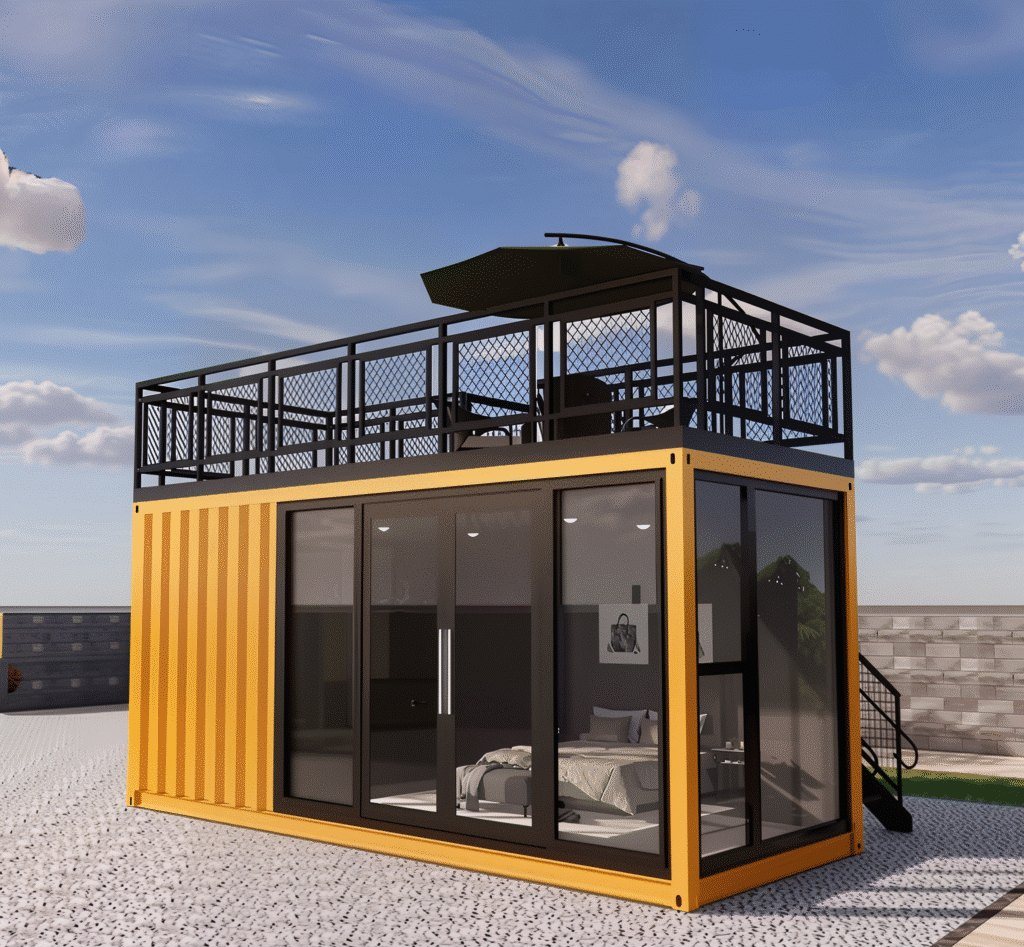 20ft Container Home – 1 Bedroom, Rooftop Terrace – High Quality 20ft Prefab Shipping Container House — 20ft — new condition
