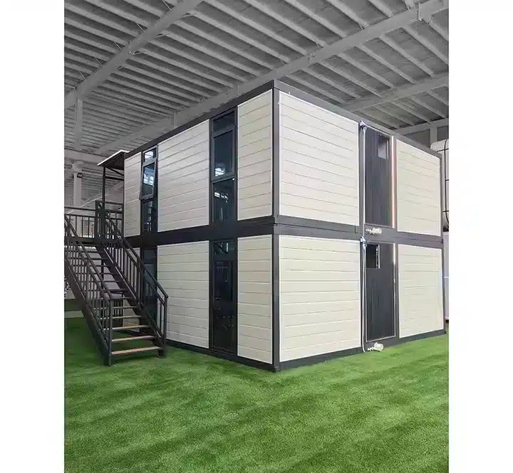 4-Bedroom Two-Story Container Home – Balcony, 2 Baths – 4 Bedroom 2 Story Luxury Modular Container Home Villa – Fully Furnished Prefabricated Portable House with Balcony — 20ft — new in new condition (6)
