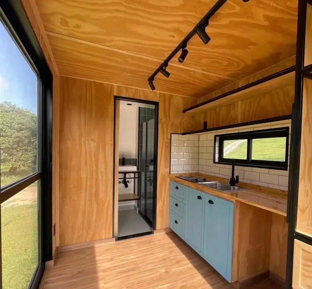 20ft Cozy Cabin Container Home – Kitchenette, Bath – Custom 20ft Cozy Cabin Container House — 20ft — new in new condition (3)