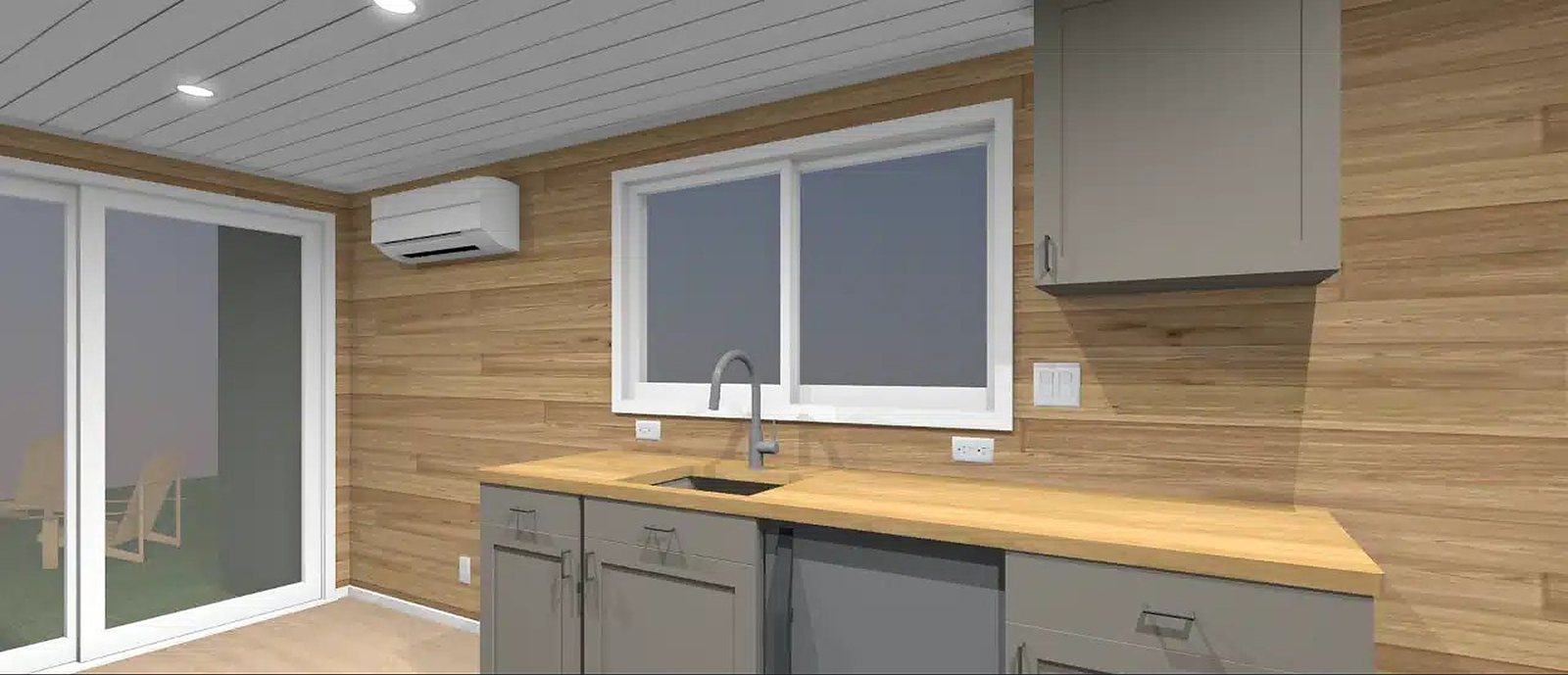 20ft Jack Container Cabin – Open Layout, Kitchenette & Bath – 20FT Jack Hunting Container Cabin | Off-Grid Container Home with Kitchen & Rooftop Deck — 20ft — new in new condition (12)