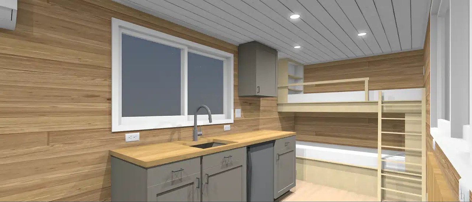 20ft Jack Container Cabin – Open Layout, Kitchenette & Bath – 20FT Jack Hunting Container Cabin | Off-Grid Container Home with Kitchen & Rooftop Deck — 20ft — new in new condition (13)
