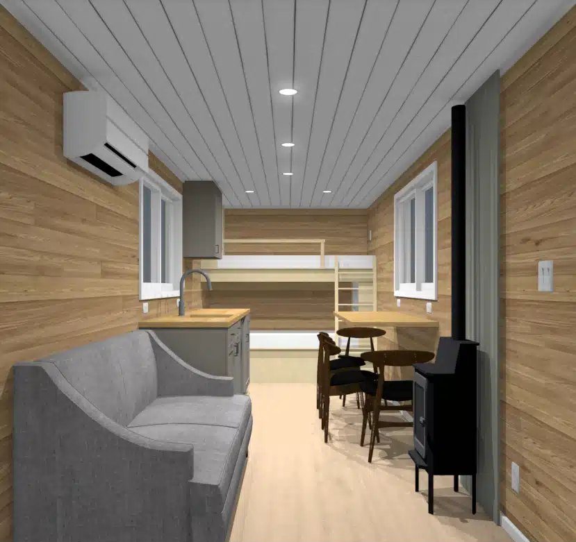 20ft Jack Container Cabin – Open Layout, Kitchenette & Bath – 20FT Jack Hunting Container Cabin | Off-Grid Container Home with Kitchen & Rooftop Deck — 20ft — new in new condition (11)