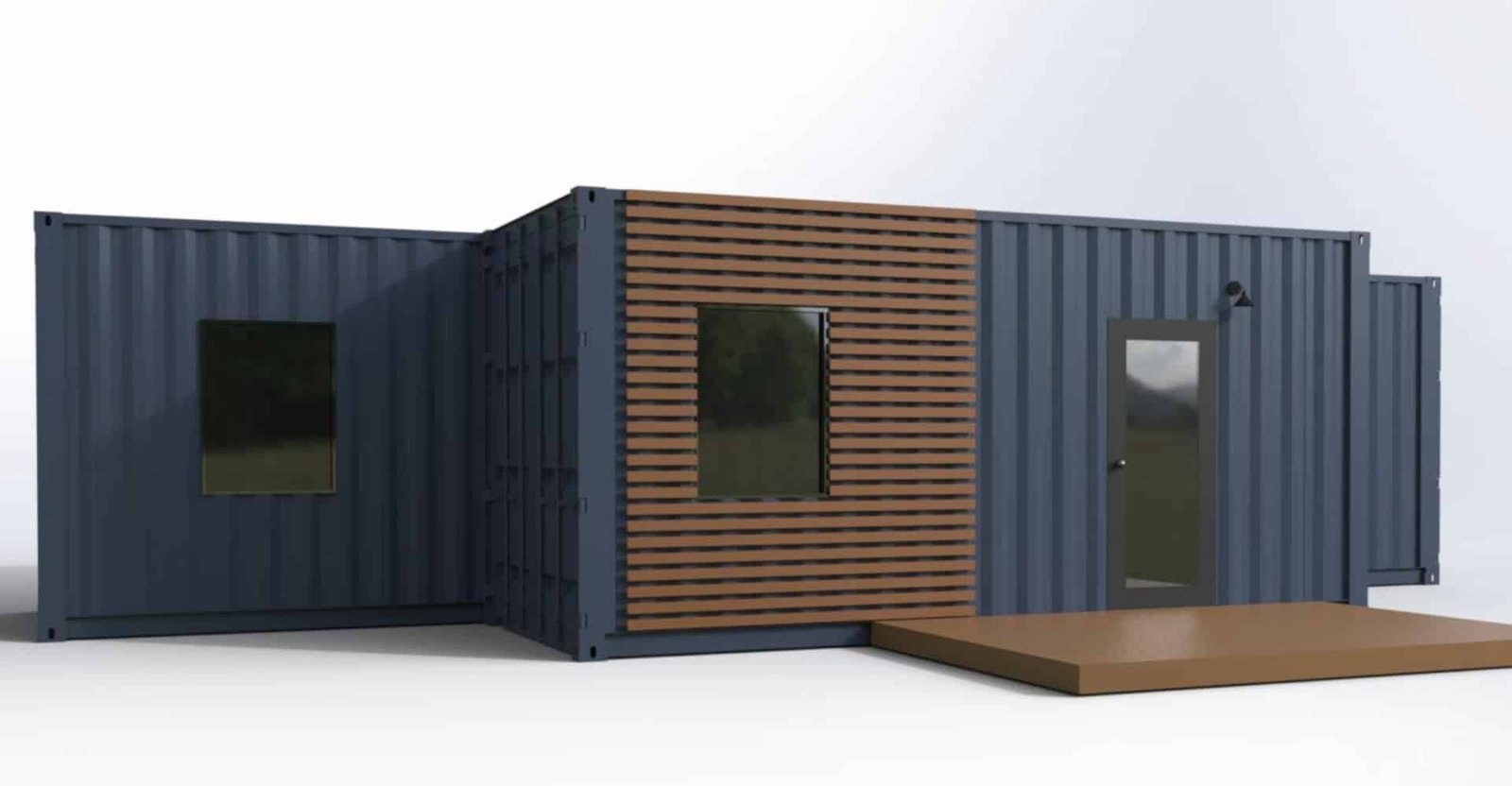 40ft + 20ft Container Home – The Luke, 1 Bed – The Luke | 1 Bedroom Shipping Container Home | 40FT + 20FT Luxury Container House — 20ft — new in new condition (9)
