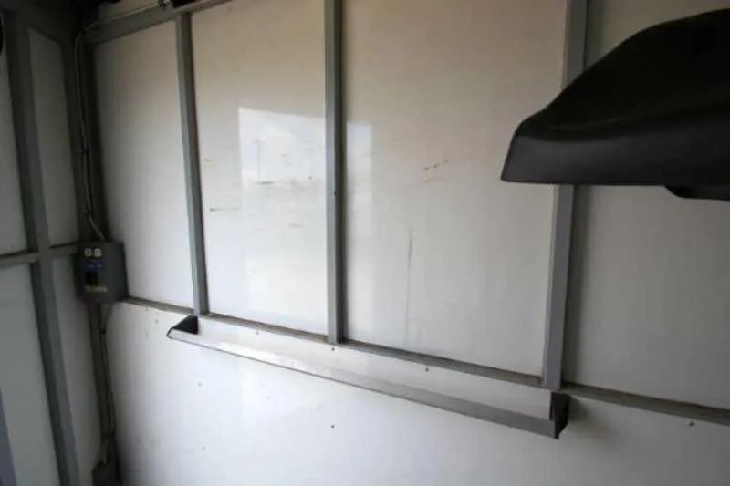 2003 Sundowner 2 Horse Trailer – Dressing Room – Interior white walls of the front dressing or tack room area