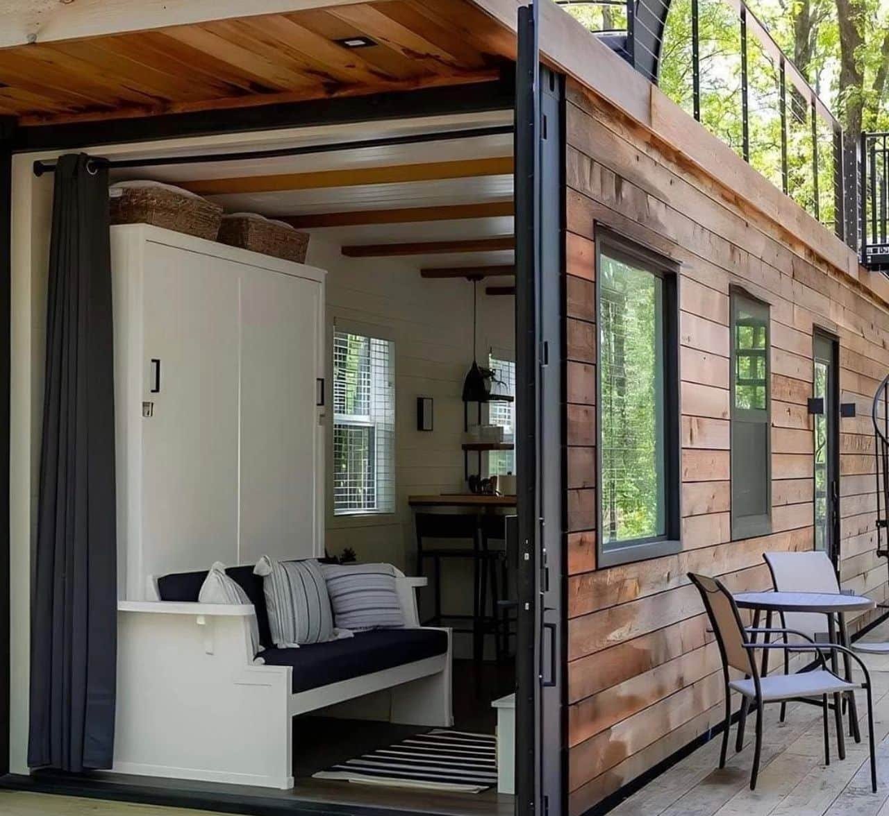 40ft 1-Bedroom Container Home – Rooftop Deck – Luxury 1 Bedroom Tiny Home with Rooftop Deck – Fully Furnished Modern Prefab Container Home with Bathroom, Smart Interior & Fast Installation — 20ft — new in… (6)
