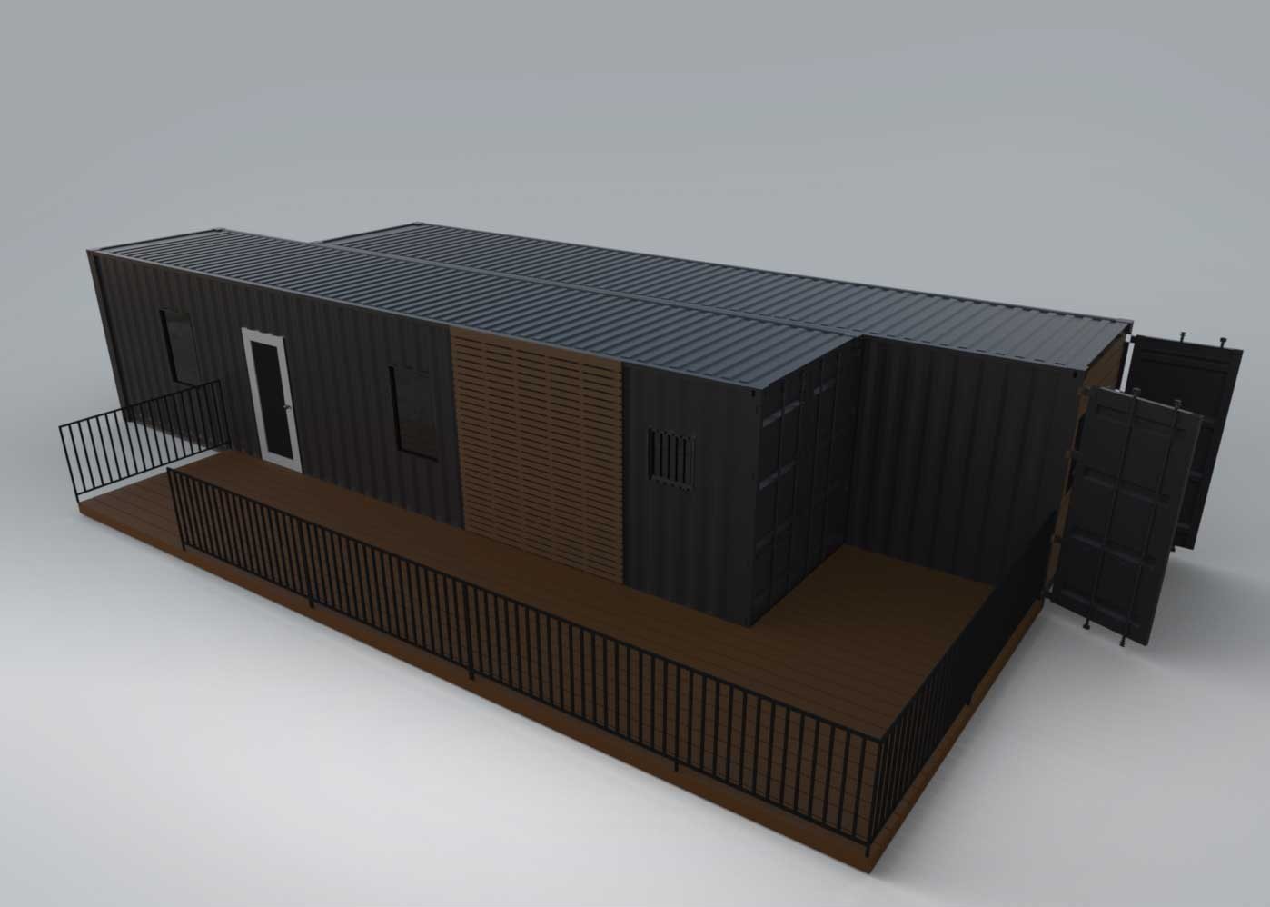 Two 40ft Container Home – The Clark, 2 Bedrooms – Luxury 2 Bedroom Shipping Container Home | The Clark | Two 40ft Containers — 40ft — new in new condition