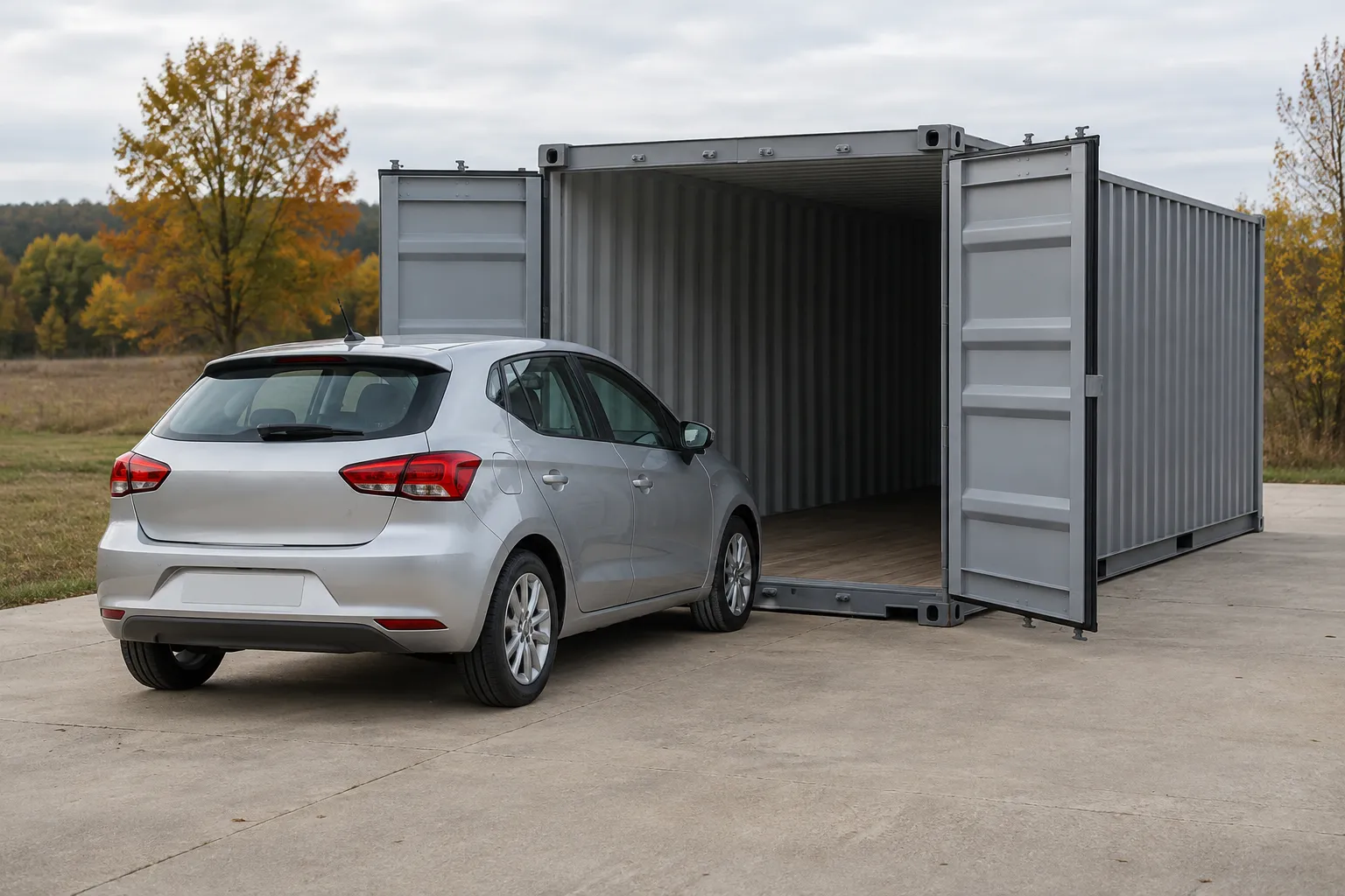 Compare vehicle clearance before you buy shipping container for car storage.