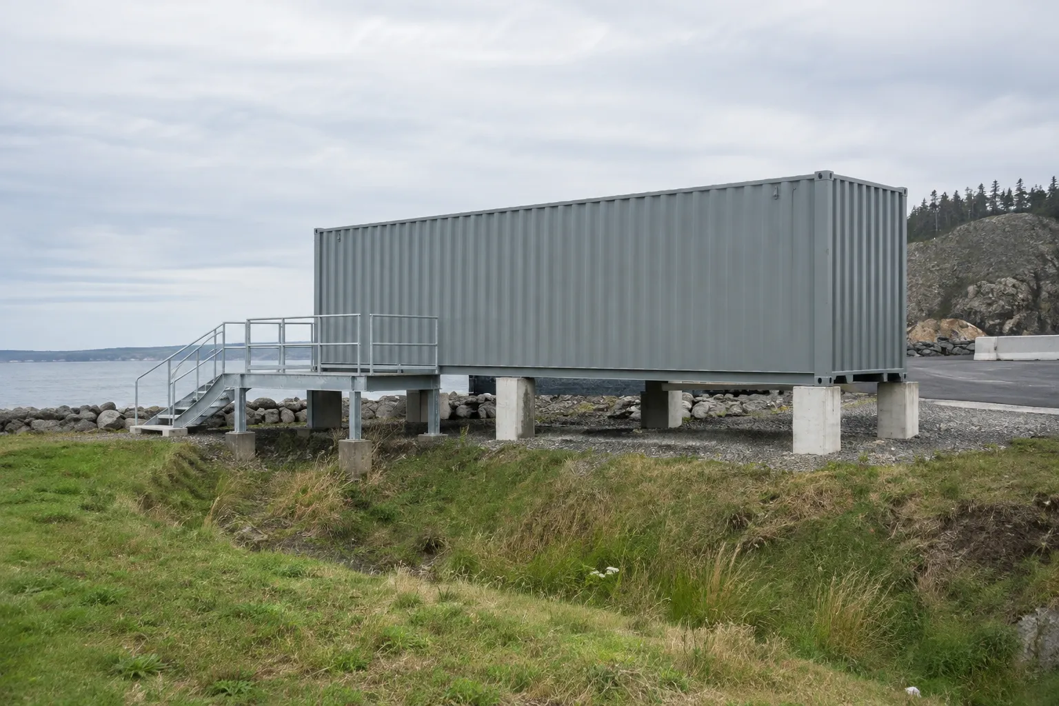 Elevated unit illustrating whether to buy shipping container for storage in a flood zone