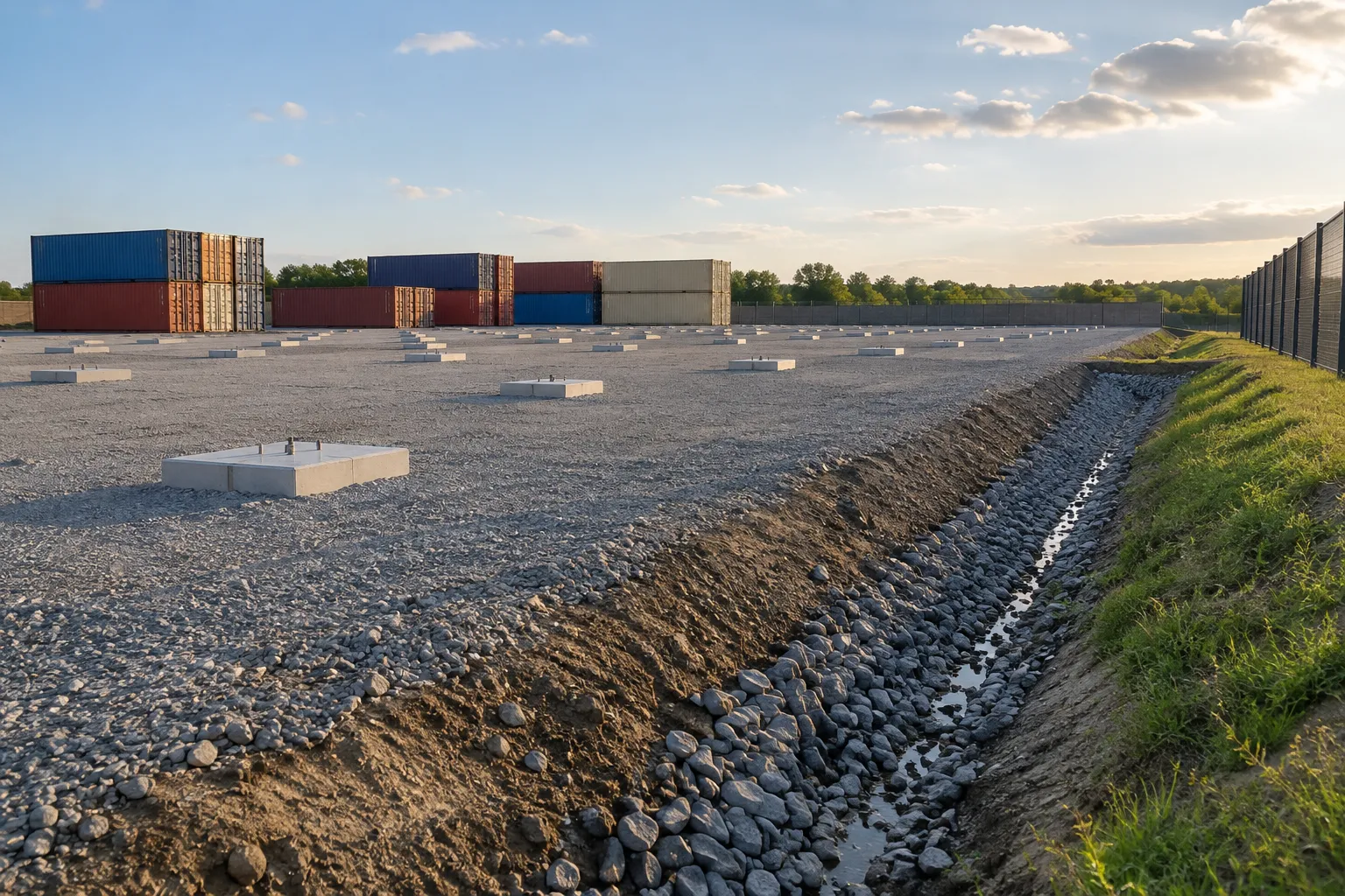 Prepared foundation and drainage show shipping container self storage startup cost considerations