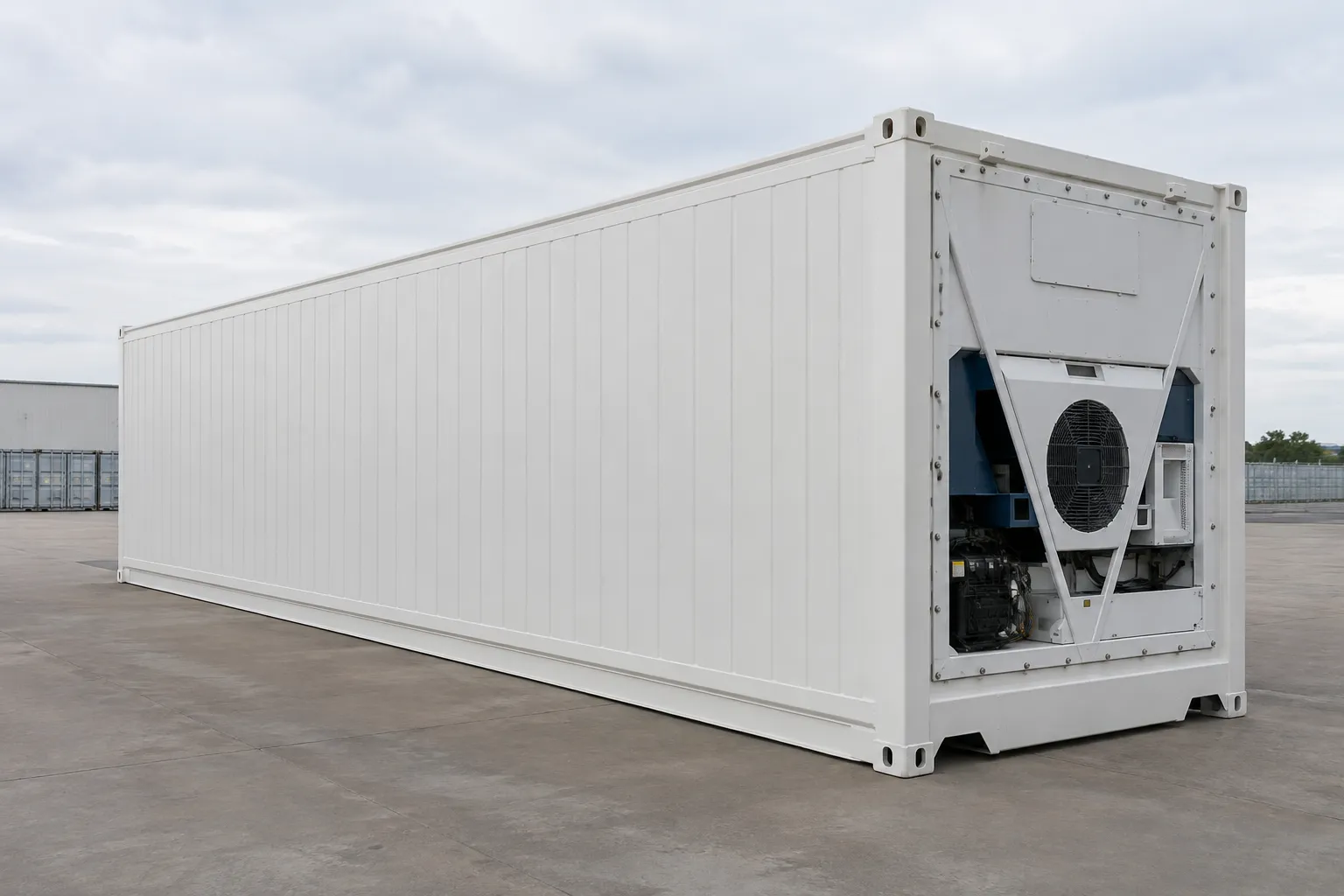 Used refrigerated container for sale refrigerant requirements inspection focuses on exterior cooling equipment